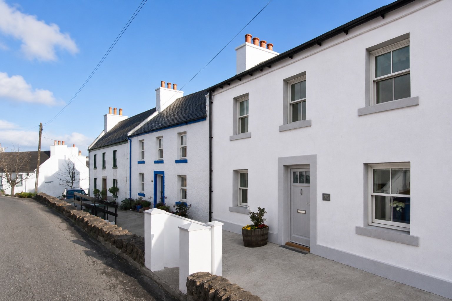 Rosgorm Cottage and Main Street, Port Charlotte, Islay